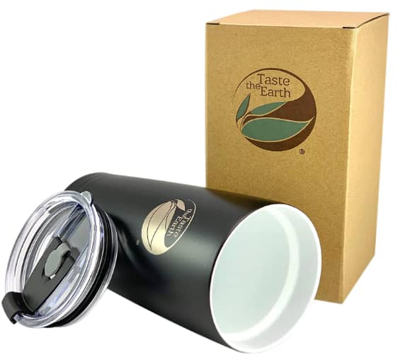Ceramic coating double-walled travel mug