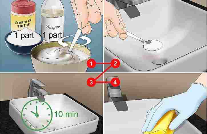 Remove stains from ceramics