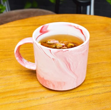Marble ceramic pink coffee mug