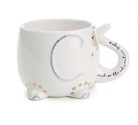 Tri-coastal design elephant coffee mug