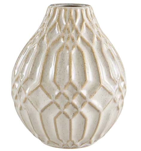 Stone & Beam Modern Decorative Ceramic Vase With Geometric Pattern 