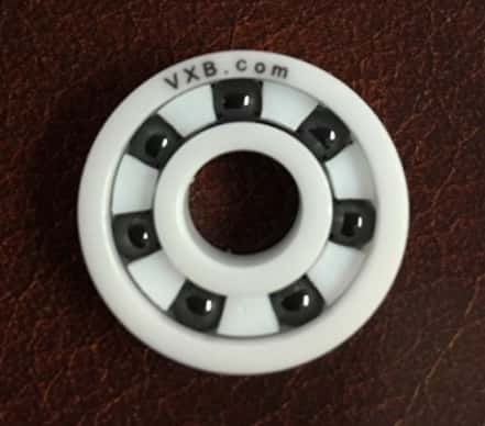 VXB 608 White Ceramic Bearing With Black Balls