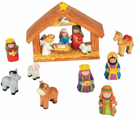 Fun Express Mini Christmas Ceramic Nativity set