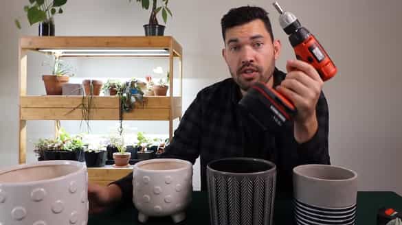 How to drill a hole in ceramic pot