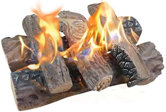 Best for Indoor & Outdoor ATR ART TO REAL Large Gas Fireplace Logs